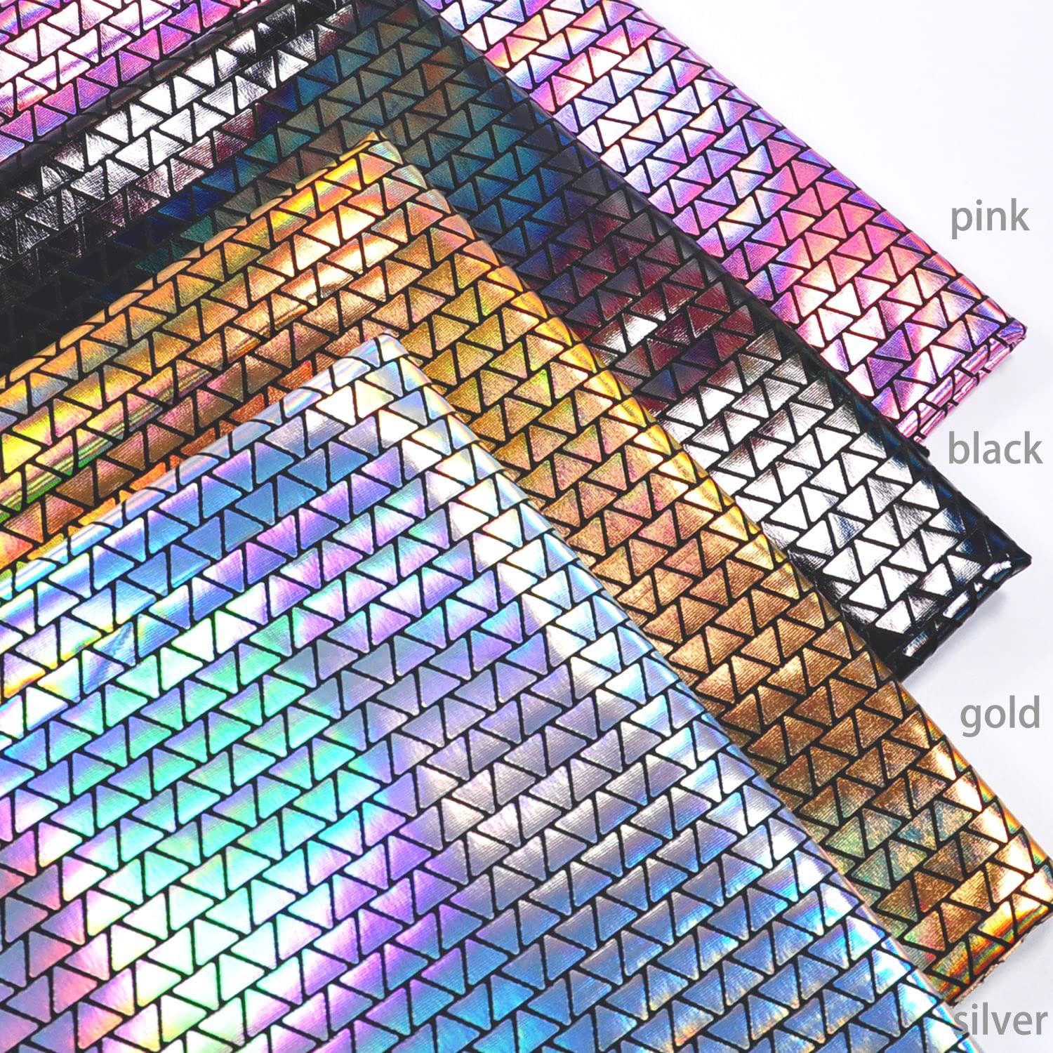 Amazon.com: Hologram Metallic Foil Stretch Fabric Triangle
